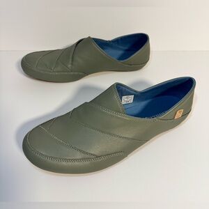 Merrell Leather Inde Lave Vertiver Shoes Ballet Slip-on Thin Green Womens 10.5